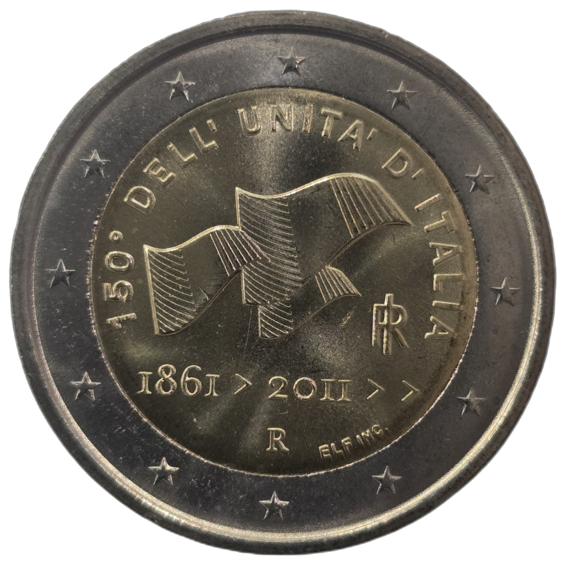 2 euros conmemorativa 150º aniversario de la unificación de Italia